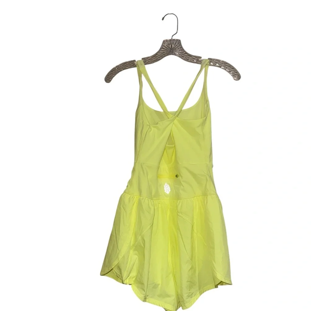 NWOT Free People Movement X Free People Righteous Runsie in Sour Citrus